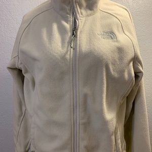 Women's Winter White The North Face fleece jacket size large
